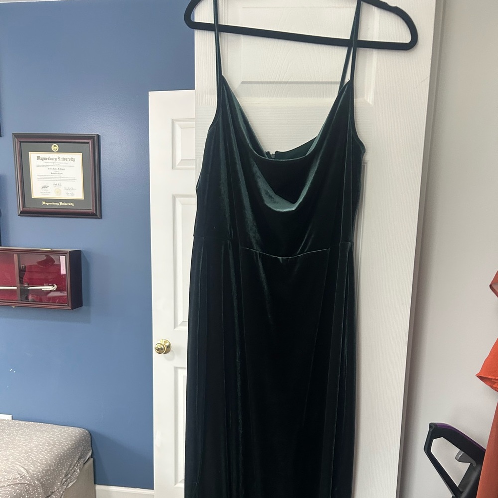 Green Velvet Dress